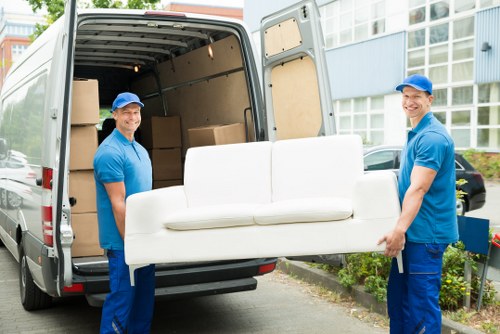 Man and van vehicle ready for a local move in Childshill