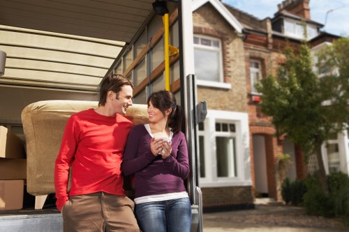 Local removals van loaded for a move within Childshill